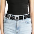 thumbnail image 5 of Buckle-Down Belt, Seatbelt Buckle Belt, Zodiac Sagittarius Constellation Black White, Youth 22 to 32 Inches, 5 of 9