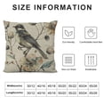 thumbnail image 6 of Nawypu  Decorative Throw Pillow Covers Spring Flower Bird Butterfly Pillow Cases Cushion Cases Burlap Toss  2pcs for Living Room,Couch and Bed (Flower and Bird) 18x18in, 6 of 6