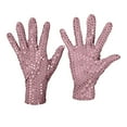 thumbnail image 2 of Lovzfmll Women's Sequin Stage Gloves, Night Club Dance Gloves, Performance Costume Accessories, Long Evening Wear for Performers, Pink, 2 of 2
