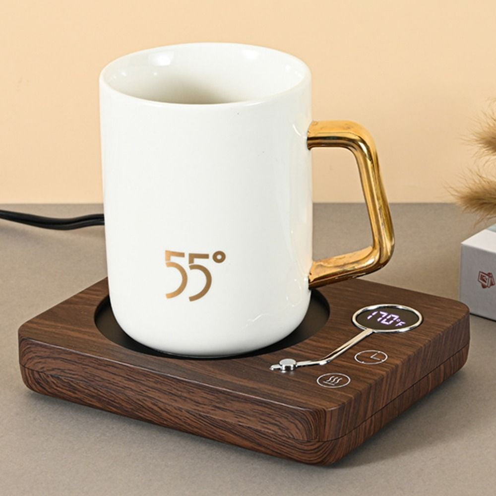 MQ Mug Warmer Electric, 3 Temperature Settings Gravity-Induction Coffee Warmer,1-9 Timer Auto Shut Off, Size: 5.2 x 5.2 x 1.2, White