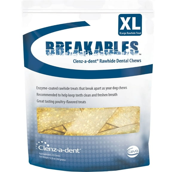 Breakables Clenz-a-dent Rawhide Chews (X-Large)