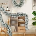 thumbnail image 4 of Christmas Garland Christmas Flocked Artificial Garland Seasonal Holiday Greenery Décor for Wall Window Stairway Mantle Living Room Fireplace & Porch Home Winter Decoration, 4 of 4