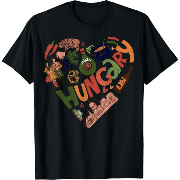 Travel Europe Hungary Budapest Family Vacation Souvenir Tee T-ShirtMen and women, Black T-shirt, size: Extra large