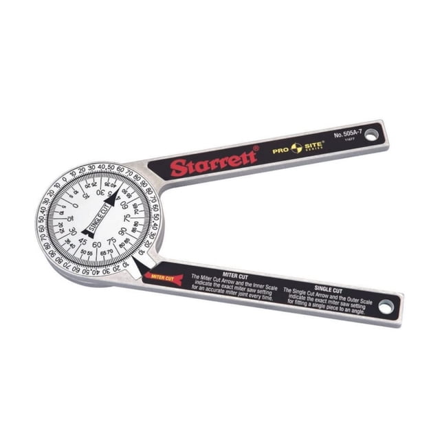 Transportador de ingletes Ruler Starrett ProSite, 17,5 cm, aluminio