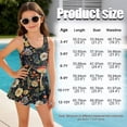 thumbnail image 7 of Xoenoiee Mushroom Dragonfly Daisy Flower Print Girls Swim Dress Sleeveless Swimwear One Piece Swimsuit with Skirt, UPF 50+ Toddler Kids Bathing Suit for Beach, Size 3-4 Years, 7 of 7