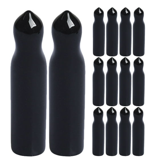 yihongmu 15 Pcs Syrup Pump Covers Olive Oil Pourer Spouts for Bottles Black