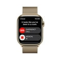 thumbnail image 4 of Apple Watch Series 8 GPS + Cellular 45mm Gold Stainless Steel Case with Gold Milanese Loop. Fitness Tracker, Blood Oxygen & ECG Apps, Always-On Retina Display, 4 of 9