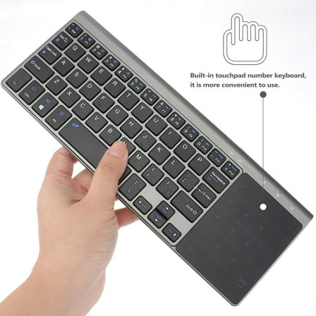 KALLORY  Durable Silent Wireless Keyboard with Touchpad for Office Use
