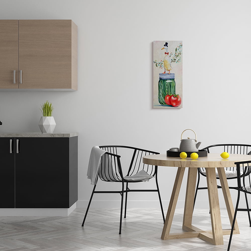 Stupell Industries Male Goose on Pickle Jar Charming Kitchen Canvas Wall Art by Karen Weber Fine Art