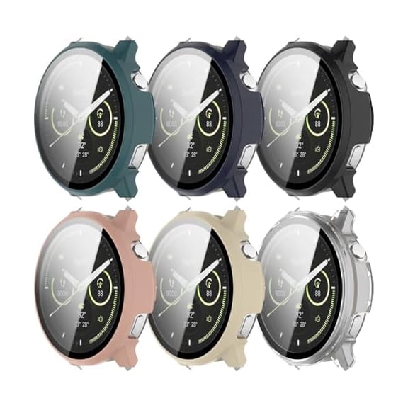 Hard PC Bumper Intended for Garmin Venu 4 Case 41MM 45MM Smartwatch Screen Protector All-Around Shell Shockproof Protective Cover Accessories (6PACKS, 41MM)