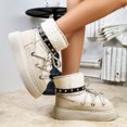 thumbnail image 5 of Women’s Winter Ankle Boots Thick faux furry Lined Lace Up Design Non Slip Platform Round Toe Warm Snow Booties, 5 of 7