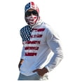 thumbnail image 1 of Men's Printing Summer Sunscreen Is Breathable Long Sleeve With A Mask Hooded Blouse, 1 of 3