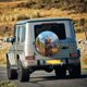 thumbnail image 5 of Fotbe Snowy Mountain Photography Bear Funda de Llanta de Repuesto con Estampado, Engrosada, Ajuste Universal para Jeep, Remolque, RV, SUV, Camión-14 inch, 5 of 6