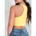 thumbnail image 6 of Suagox Women's Halter Neck Tank Tops Ribbed Round Neck Sleeveless Slim Fit Summer Crop Vest, 6 of 10