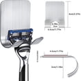 thumbnail image 2 of Ganchos Adhesivos para Pared de Acero Inoxidable, Gancho de autoadhesivo para afeitar Sin Taladro, Toalleros de Baño Acero Inoxidable, Ideal para Pared de Baño, Cocina, Oficina (4 Piezas), 2 of 4