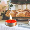thumbnail image 1 of Tealight 1 de larga duración 100X SmokelessTea Light para , bodas, Navidad, decoración para hogar rojo BLESIY Velas Candelitas Redondas, 1 of 8