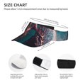 thumbnail image 3 of Yiaed Abstract Botanical Heart Print Sport Sun Visor Hats Adjustable Empty Top Baseball Cap Cotton Ball Caps for Women and Men, 3 of 5