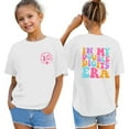 thumbnail image 2 of Curuila Kids Girls Shirt Short Sleeve Crew Neck Letter Print Tops For Children'S Ten Years Birthday Party White Size 12-24 Months, 2 of 3