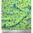 thumbnail image 1 of Soimoi Cotton Duck Fabric Butterfly & Flower Printed Fabric 1 Yard 42 Inch Wide, 1 of 3