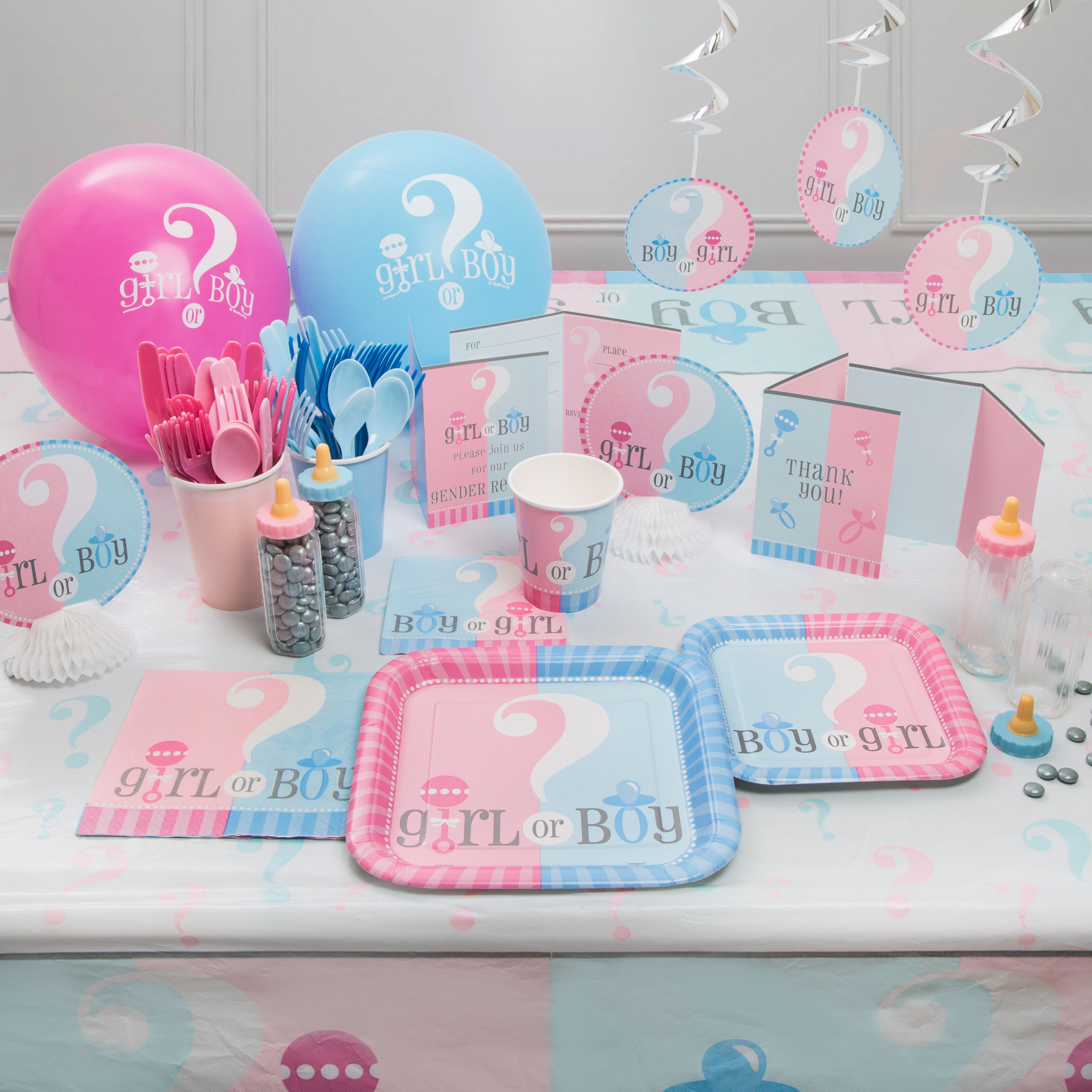 Gender Reveal Plastic Party Tablecloth, 84 x 54in - image 4 of 4