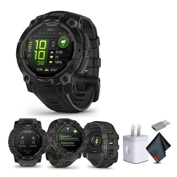Reloj inteligente Garmin Instinct 3, 45 mm, AMOLED, GPS, batería de 18 días
