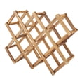 thumbnail image 3 of Durable Foldable Wood Wine Rack, Wine Organizer, Accordion Design For Kitchen Living Room Home, 3 of 8