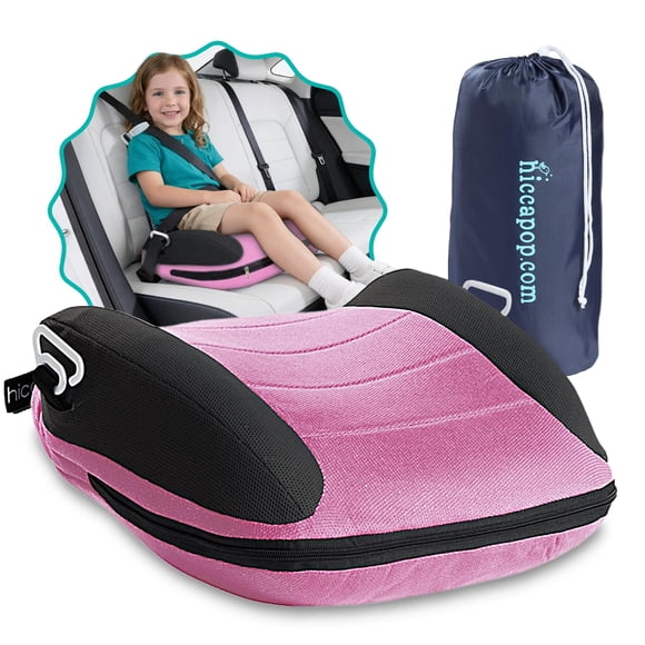 Asiento elevador inflable sin respaldo Hiccapop UberBoost rosa rosado