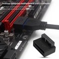 thumbnail image 1 of Motherboard USB Converter Easy Installation Lossless Transmission ABS USB3.0 19/20 Pin 90 Degree Adapter for Computer, 1 of 8