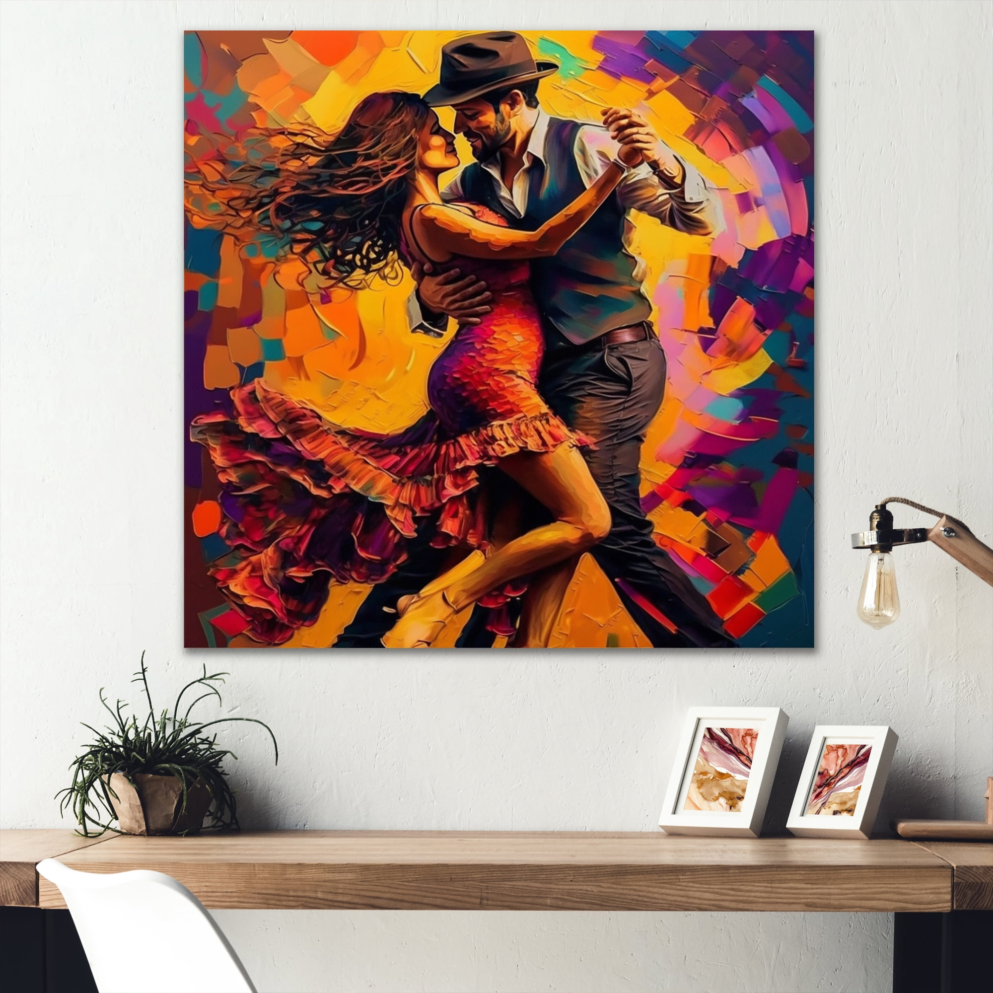 Designart Salsa Dancers Canvas Wall Art