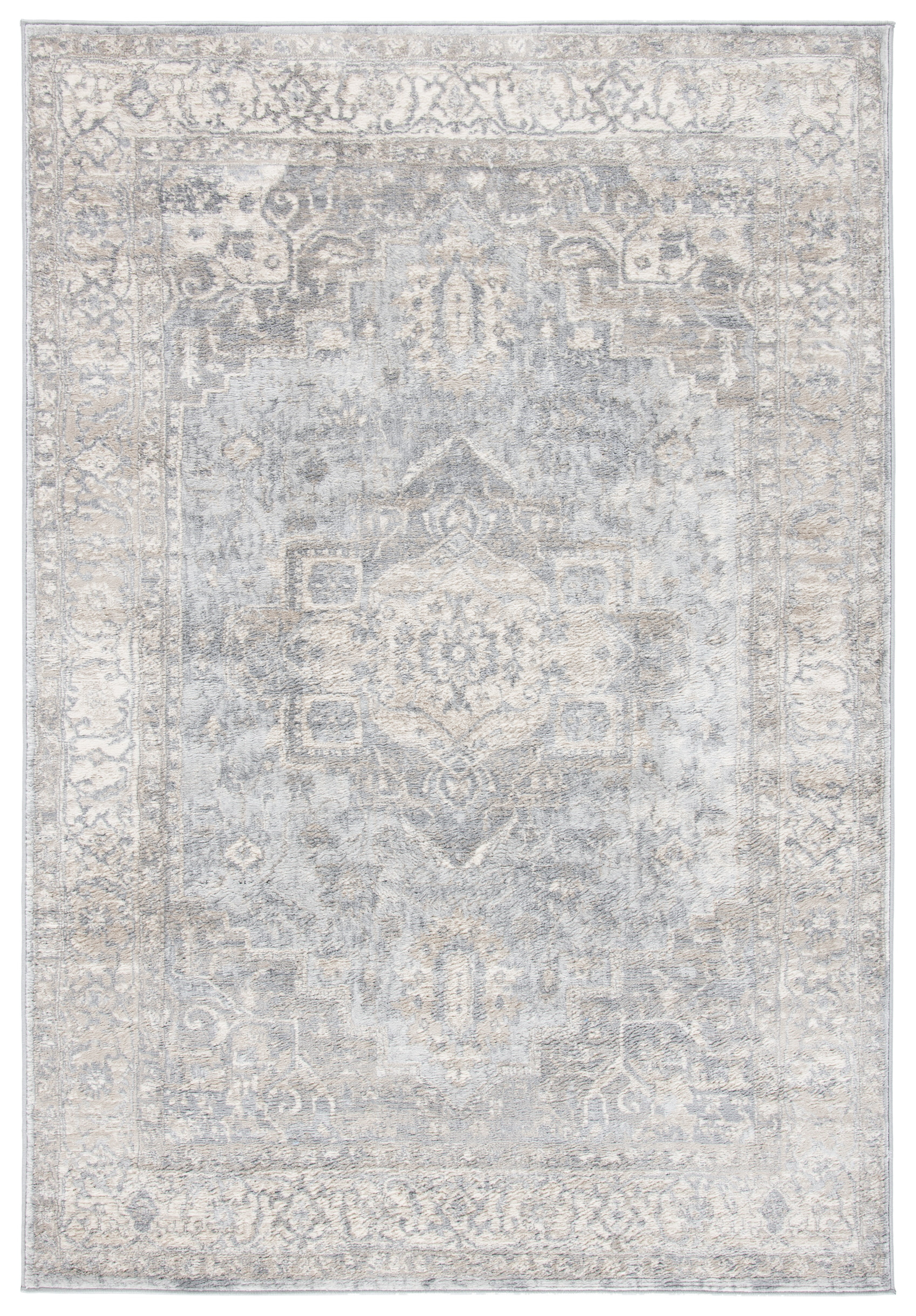 SAFAVIEH Brentwood Dimas Oriental Area Rug, Gray/Beige, 3' x 5'