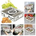 Larmly Refrigerator Crisper Box With Lid Divided Serving Tray Serving