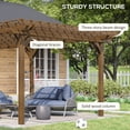 thumbnail image 4 of Outsunny 12' x 20' Wooden Pergola Outdoor Gazebo with Stable Structure, 4 of 8