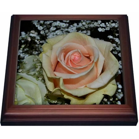 3dRose Porcelain Rose Rose that looks like Porcelain, Trivet with Ceramic Tile, 8 by (Best Porcelain Tile That Looks Like Slate)