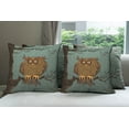 thumbnail image 6 of Ambesonne Animal Throw Pillow Cover 4 Pack, Tired Owl on Oak Tree, 24", Blue Brown, 6 of 7