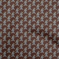 thumbnail image 1 of oneOone Cotton Silk Maroon Fabric Kalamkari Kathakali Craft Projects Decor Fabric Printed By The Yard 42 Inch Wide, 1 of 5