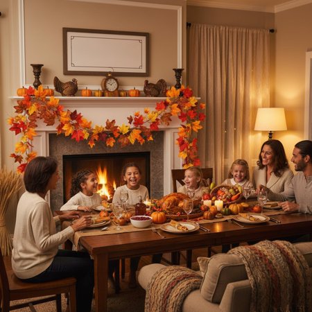 Cheapark 2 Meter Fall Leaf Garland - Artificial Maple Vine For Thanksgiving Halloween Wall Ceiling Decor