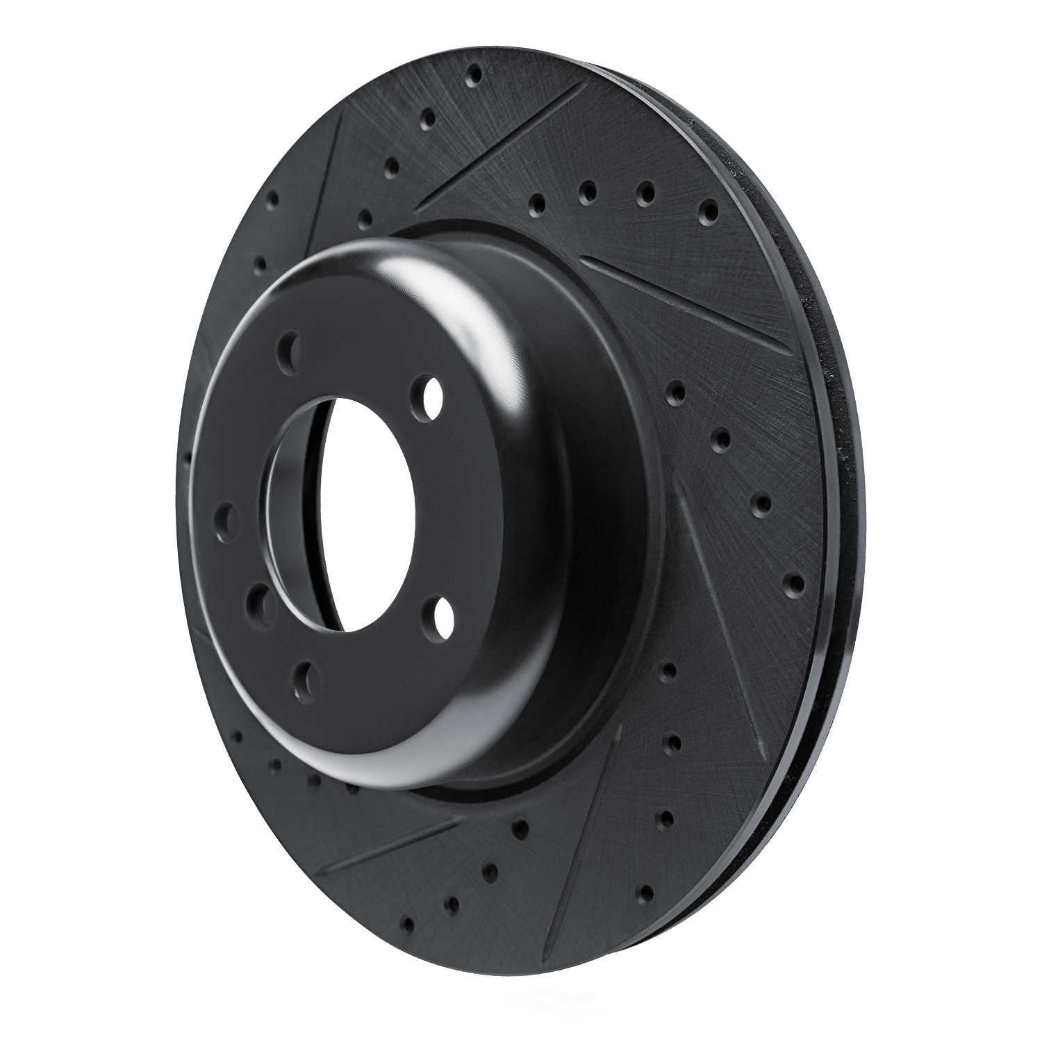 Dynamic Friction Company 633-31096L DFC Brake Rotor - Drilled And Slotted - Black