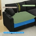 thumbnail image 5 of L Shape Sofa Couch with  USB & Cup Holders, Corduroy Stripe Fabric 3 Seater Sofa with 1 Ottoman, Black, 5 of 7