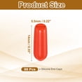 thumbnail image 2 of Uxcell 88Pcs Silicone End Caps, 5.5mm(1/4") ID14mm(9/16") Height Round Screw Thread Protectors Flexible Screw Bolt Covers Caps for Metal Tube Rod Bolt, Red, 2 of 7