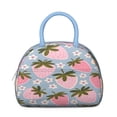 thumbnail image 2 of Lunch Bag Women Office Lunch Cooler Bag Portable Large Cooler Tote for Student/Mother Group with Side Pockets for Work Office Picnic Strawberry, 2 of 7