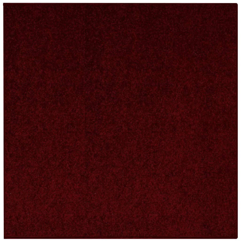 American Bright Solid Color Area Rugs Burgundy 4' Square Walmart