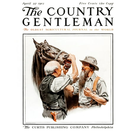 Country Gardens Magazine - Cover of Country Gentleman agricultural magazine from the early 20th century Canvas Art - Remsberg Inc Design Pics (26 x 34)