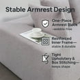 thumbnail image 2 of Barara King Compressed Seat Sofa with Soft Cushions, Boneless Couches for Living Room, Bedroom, Grey, 2 of 8
