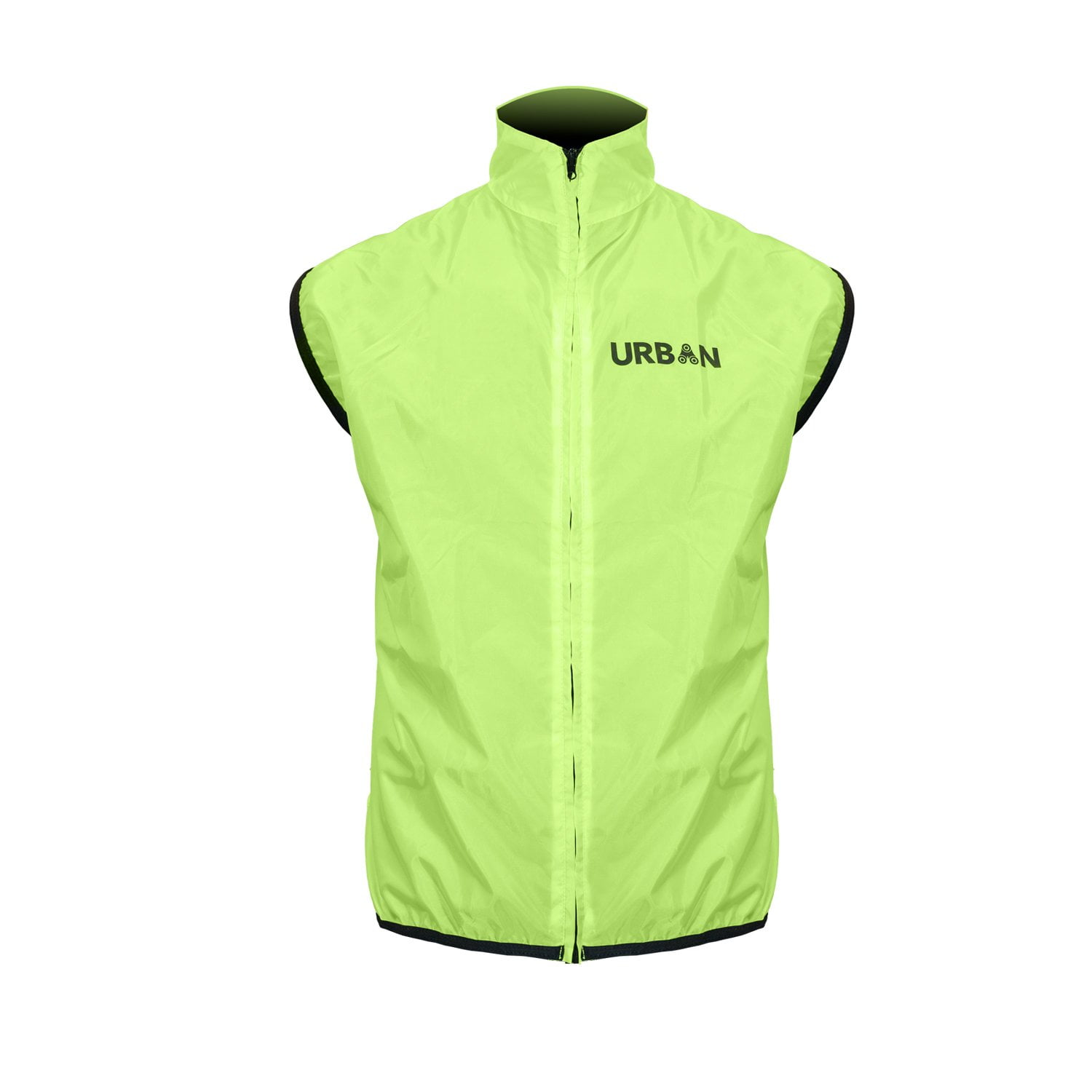 SAFETY YELLOW CYCLING VEST Very high visibility sleeveless jacket