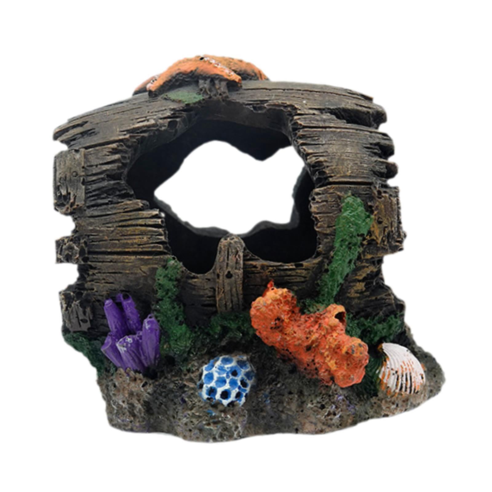 EHJRE Aquarium Decorations for Fish Cave, Resin, Landscaping Crafts, Fish Garden, Pond, Barrel Decor, Barrel, Barrel, Barrel Decor, Barrel, Barrel Decor