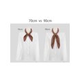 thumbnail image 7 of INSPIRE CHIC Floral Chiffon Scarves Square Skinny Long Neck Scarf Neckerchief Square-Light Pink Blue 70x70cm, 7 of 7