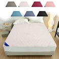 thumbnail image 1 of YYV Gifts Waterproof Quilted Mattress Protector Fitted Sheet Breathable Non Slip Dustproof Bed Cover Hypoallergenic Machine Washable Protector For Deep Pocket Mattresses, 1 of 7
