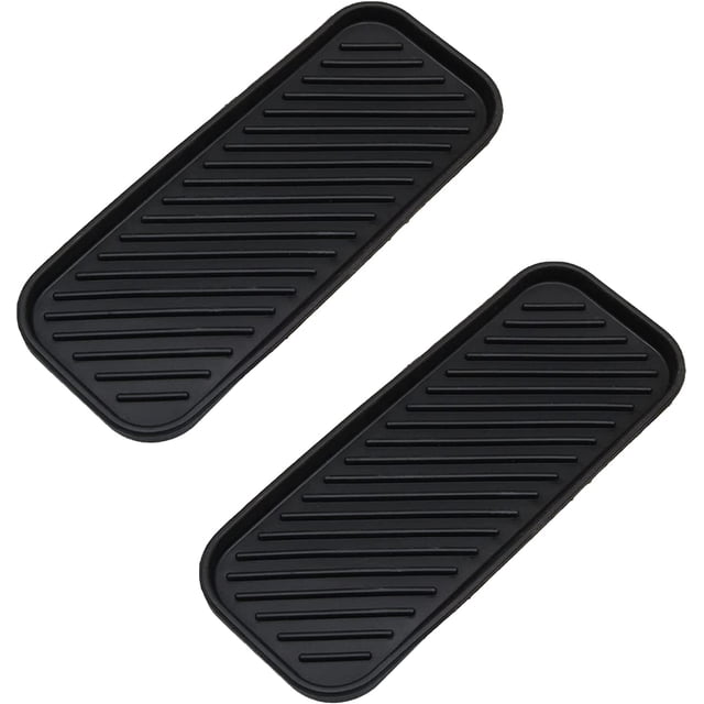 2 Piezas de Esponja y Jabonera, Soporte de Silicona para Fregadero de Cocina, Silicona con Canal de Drenaje Antideslizante, Adecuado para Bandeja de Almacenamiento de Baño (Negro) Rojo Verde