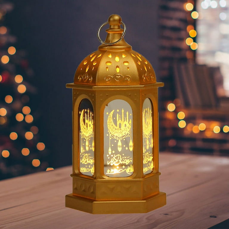 Ramadan Hanging Lantern Eid Ramadan Islamic Lamp Light Decor Eid Mubarak Ramadan  Lamp for Home(1/2pack) 