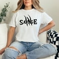 thumbnail image 2 of Savage Claw Marks Design, White Comfort Colors T-Shirt, Small, 2 of 3